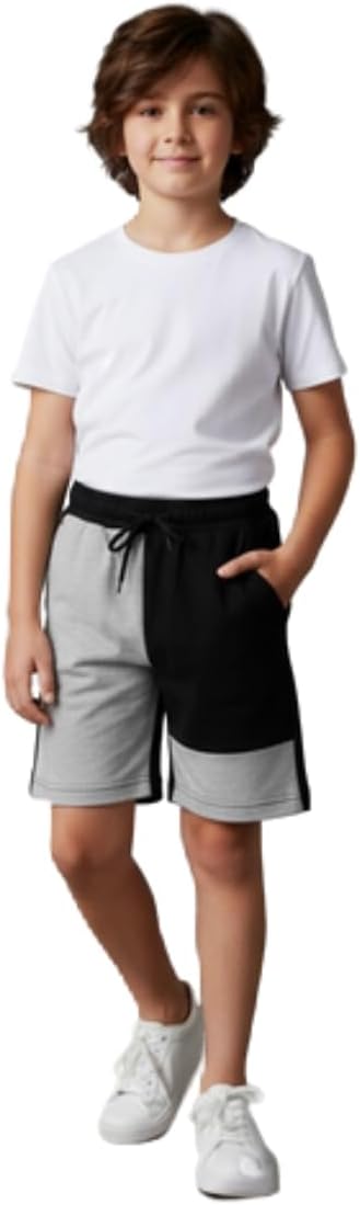 Kids Boys Shorts Terry Cotton | 2–11 Years | Casual Summer Wear with Drawstring & Pockets