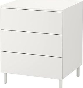Chest of 3 Drawers, White/Fonnes White